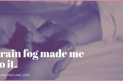 brain fog made me do it